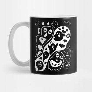 Halloween boo ghost doodle Mug